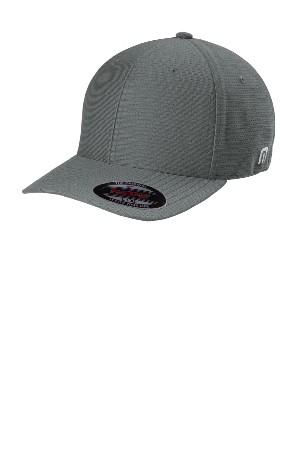 TravisMathew Hats TM1MU426 Mens Rad Flexfit Hat Quiet Shade Grey Flat Front