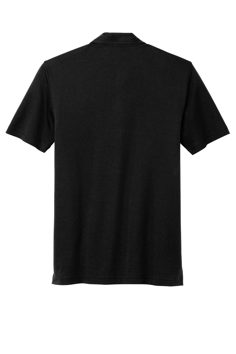 TravisMathew TM1MW450 Mens Monterey Wrinkle Resistant Chest Stripe Short Sleeve Polo Shirt Black Flat Back