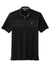 TravisMathew TM1MW450 Mens Monterey Wrinkle Resistant Chest Stripe Short Sleeve Polo Shirt Black Flat Front
