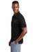 TravisMathew TM1MW450 Mens Monterey Wrinkle Resistant Chest Stripe Short Sleeve Polo Shirt Black Model 3Q