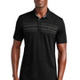TravisMathew Mens Monterey Wrinkle Resistant Chest Stripe Short Sleeve Polo Shirt - Black