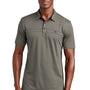 TravisMathew Mens Monterey Wrinkle Resistant Chest Stripe Short Sleeve Polo Shirt - Quiet Shade Grey