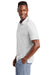 TravisMathew TM1MW450 Mens Monterey Wrinkle Resistant Chest Stripe Short Sleeve Polo Shirt White Model 3Q