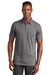 TravisMathew TM1MW451 Mens Auckland Slub Wrinkle Resistant Short Sleeve Polo Shirt Dark Grey Model Front