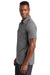 TravisMathew TM1MW451 Mens Auckland Slub Wrinkle Resistant Short Sleeve Polo Shirt Dark Grey Model Side