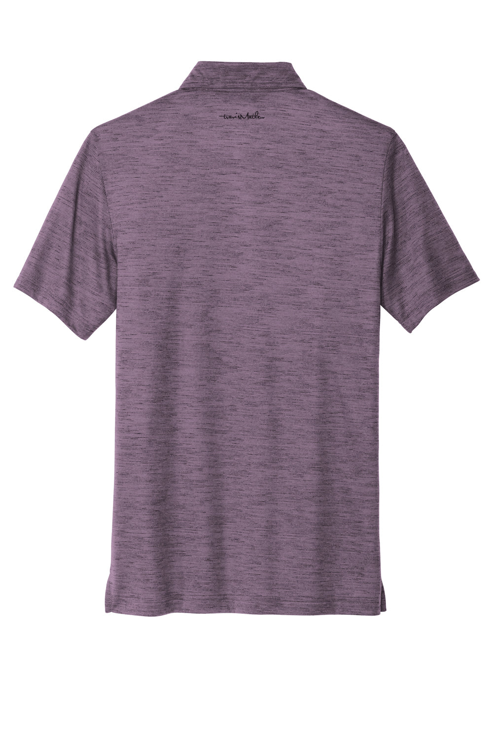TravisMathew TM1MW451 Mens Auckland Slub Wrinkle Resistant Short Sleeve Polo Shirt Sage Purple Flat Back