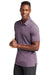 TravisMathew TM1MW451 Mens Auckland Slub Wrinkle Resistant Short Sleeve Polo Shirt Sage Purple Model 3Q