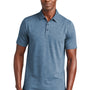 TravisMathew Mens Auckland Slub Wrinkle Resistant Short Sleeve Polo Shirt - Riviera Blue