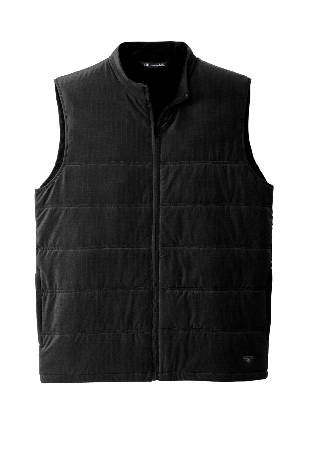 TravisMathew TM1MW453 Mens Cold Bay Full Zip Vest Black Flat Front