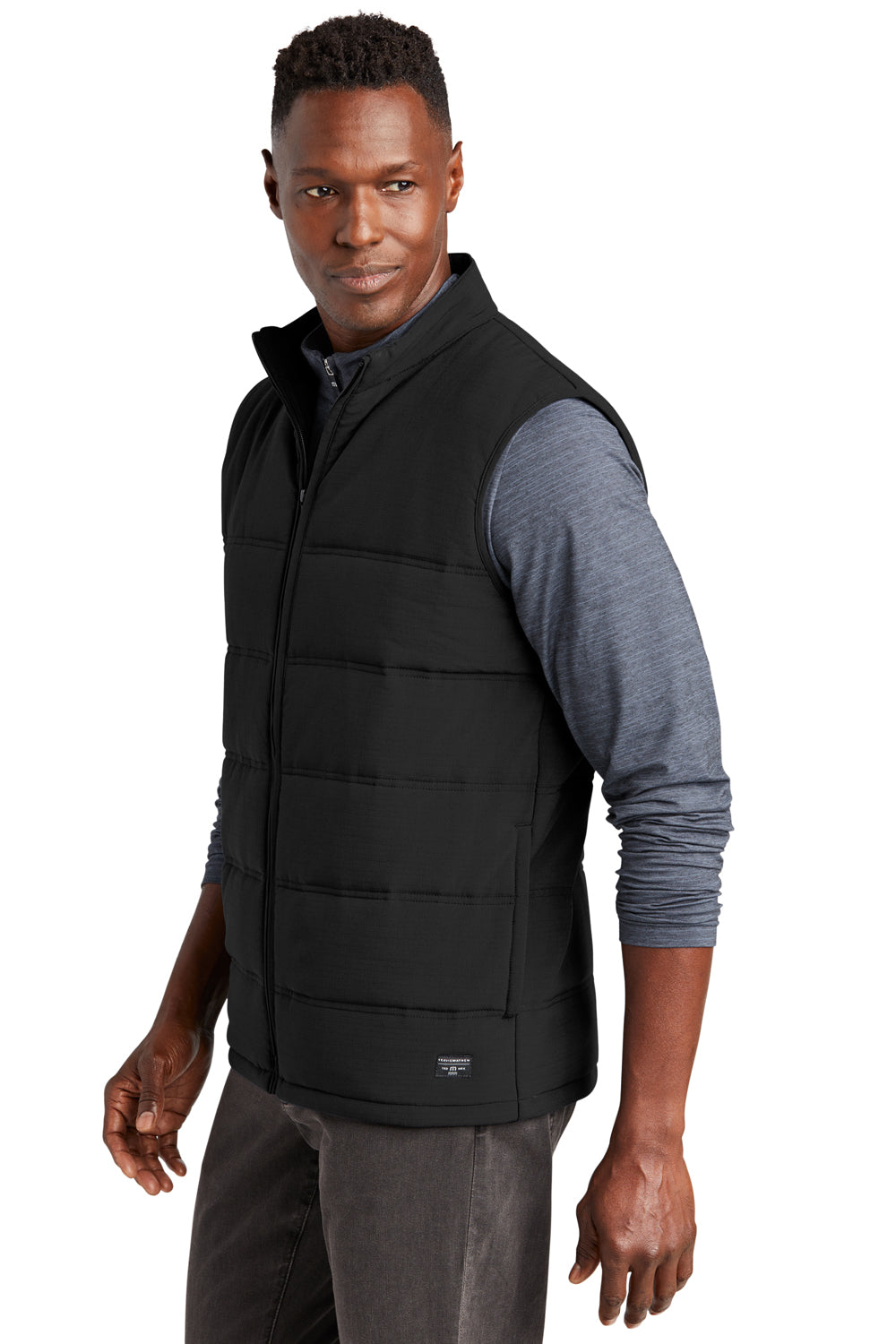 TravisMathew TM1MW453 Mens Cold Bay Full Zip Vest Black Model 3Q