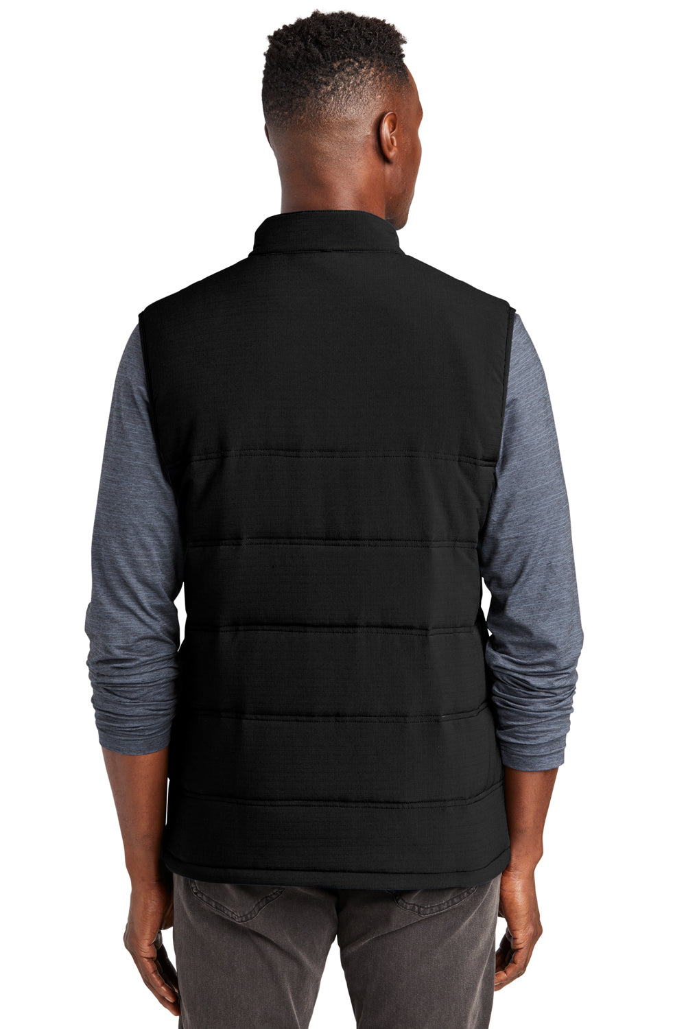 TravisMathew TM1MW453 Mens Cold Bay Full Zip Vest Black Model Back