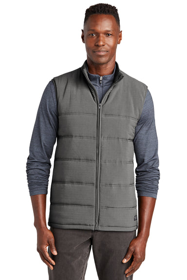 TravisMathew TM1MW453 Mens Cold Bay Full Zip Vest Quiet Shade Grey Model Front