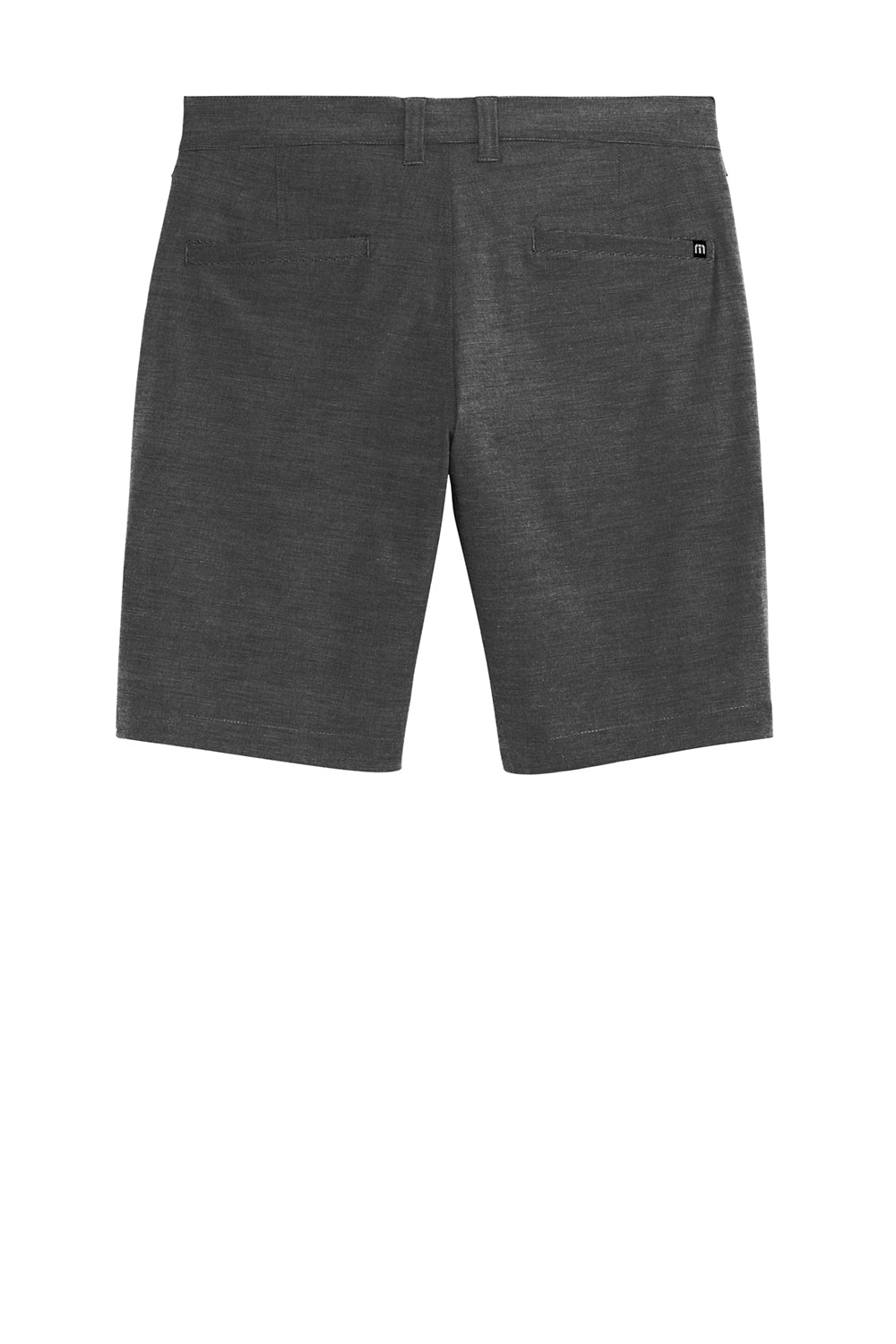 TravisMathew TM1MW454 Mens El Dorado Wrinkle Resistant Shorts w/ Pockets Black Flat Back