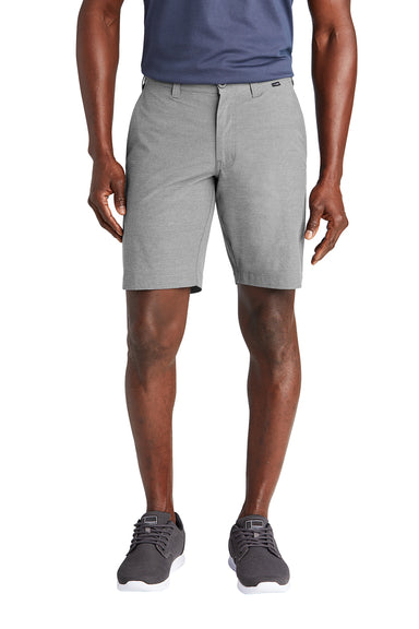 TravisMathew TM1MW454 Mens El Dorado Wrinkle Resistant Shorts w/ Pockets Light Grey Model Front