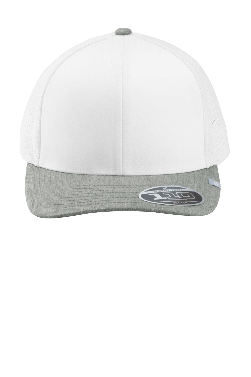 TravisMathew TM1MY390 Mens Cruz Colorblock Adjustable Trucker Hat White/Heather Grey Flat Front