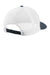 TravisMathew TM1MY390  Cruz Colorblock Adjustable Trucker Hat White/Vintage Indigo Blue Flat Back