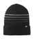 TravisMathew Hats TM1MY393 Unisex Striped Cuffed Beanie Black Flat Front