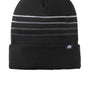 TravisMathew Hats Unisex Striped Cuffed Beanie - Black