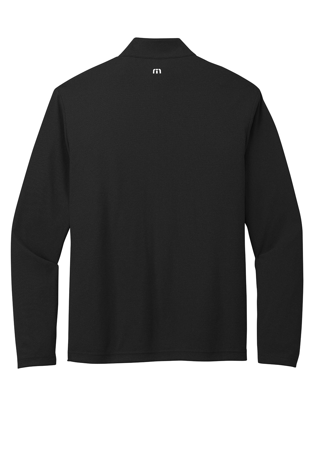 TravisMathew TM1MY397 Mens Coto Performance Wrinkle Resistant 1/4 Zip Sweatshirt Black Flat Back