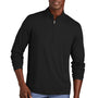 TravisMathew Mens Coto Performance Wrinkle Resistant 1/4 Zip Sweatshirt - Black