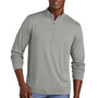 TravisMathew Mens Coto Performance Wrinkle Resistant 1/4 Zip Sweatshirt - Heather Quiet Shade Grey
