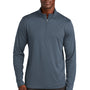 TravisMathew Mens Coto Performance Wrinkle Resistant 1/4 Zip Sweatshirt - Vintage Indigo Blue/Black