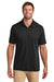 TravisMathew TM1MY399 Mens Bayfront Moisture Wicking Short Sleeve Polo Shirt Black Model Front
