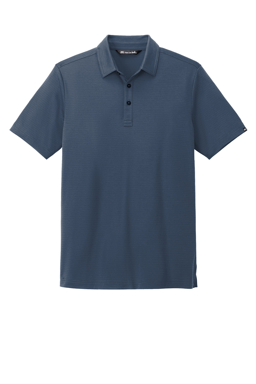 TravisMathew TM1MY399 Mens Bayfront Moisture Wicking Short Sleeve Polo Shirt Insignia Blue Flat Front