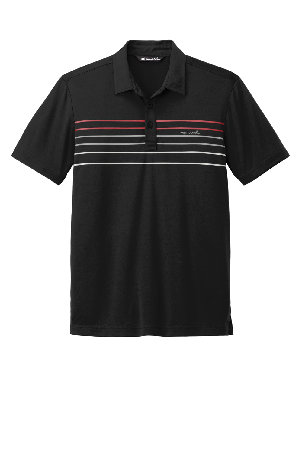 TravisMathew TM1MY400 Mens Coto Performance Wrinkle Resistant Short Sleeve Polo Shirt Black Flat Front