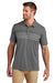 TravisMathew TM1MY400 Mens Coto Performance Wrinkle Resistant Short Sleeve Polo Shirt Dark Grey Model Front