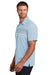 TravisMathew TM1MY400 Mens Coto Performance Wrinkle Resistant Short Sleeve Polo Shirt Heather Kentucky Blue Model Side