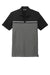 TravisMathew TM1MY401 Mens Sunset Blocked Wrinkle Resistant Short Sleeve Polo Shirt Black/Heather Dark Grey Flat Front