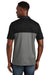 TravisMathew TM1MY401 Mens Sunset Blocked Wrinkle Resistant Short Sleeve Polo Shirt Black/Heather Dark Grey Model Back