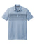 TravisMathew TM1MY402 Mens Coastal Wrinkle Resistant Short Sleeve Polo Shirt Heather Opal Blue Flat Front
