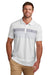 TravisMathew TM1MY402 Mens Coastal Wrinkle Resistant Short Sleeve Polo Shirt White Model Front