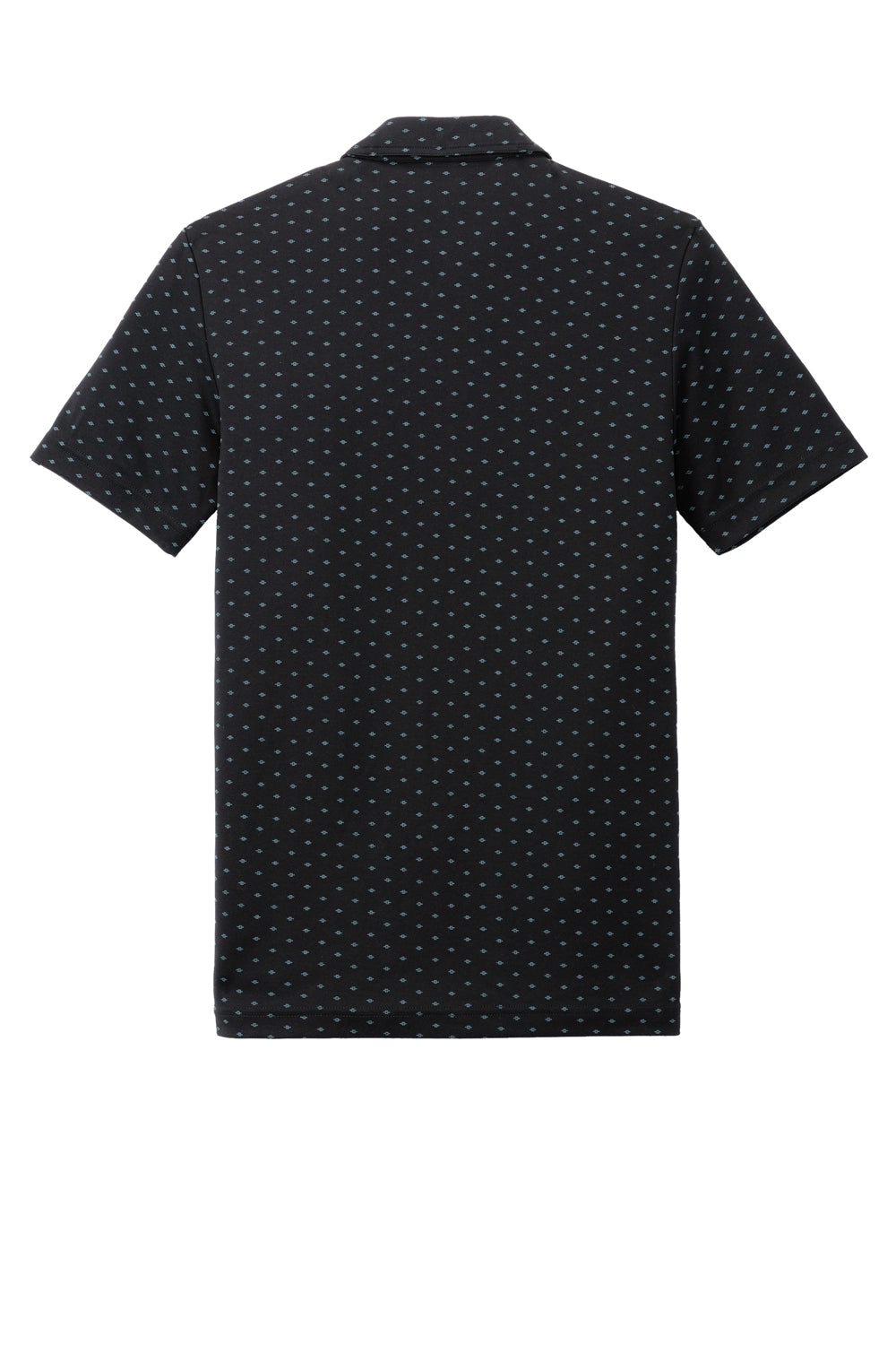 TravisMathew TM1MY403 Mens Oceanside Geo Wrinkle Resistant Short Sleeve Polo Shirt Black/Aegean Blue Flat Back