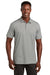 TravisMathew TM1MY403 Mens Oceanside Geo Wrinkle Resistant Short Sleeve Polo Shirt Heather Quiet Shade Grey/Dark Grey Model Front