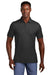 TravisMathew TM1MY404 Mens Oceanside Moisture Wicking Short Sleeve Polo Shirt w/ Pocket Heather Black Model Front
