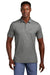 TravisMathew TM1MY404 Mens Oceanside Moisture Wicking Short Sleeve Polo Shirt w/ Pocket Heather Quiet Shade Grey Model Front