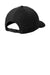 TravisMathew Hats TM1MZ334 Mens On Ice Patch Snapback Trucker Hat Black Flat Back