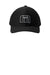 TravisMathew Hats TM1MZ335 Mens Front Icon Snapback Hat Black Flat Front