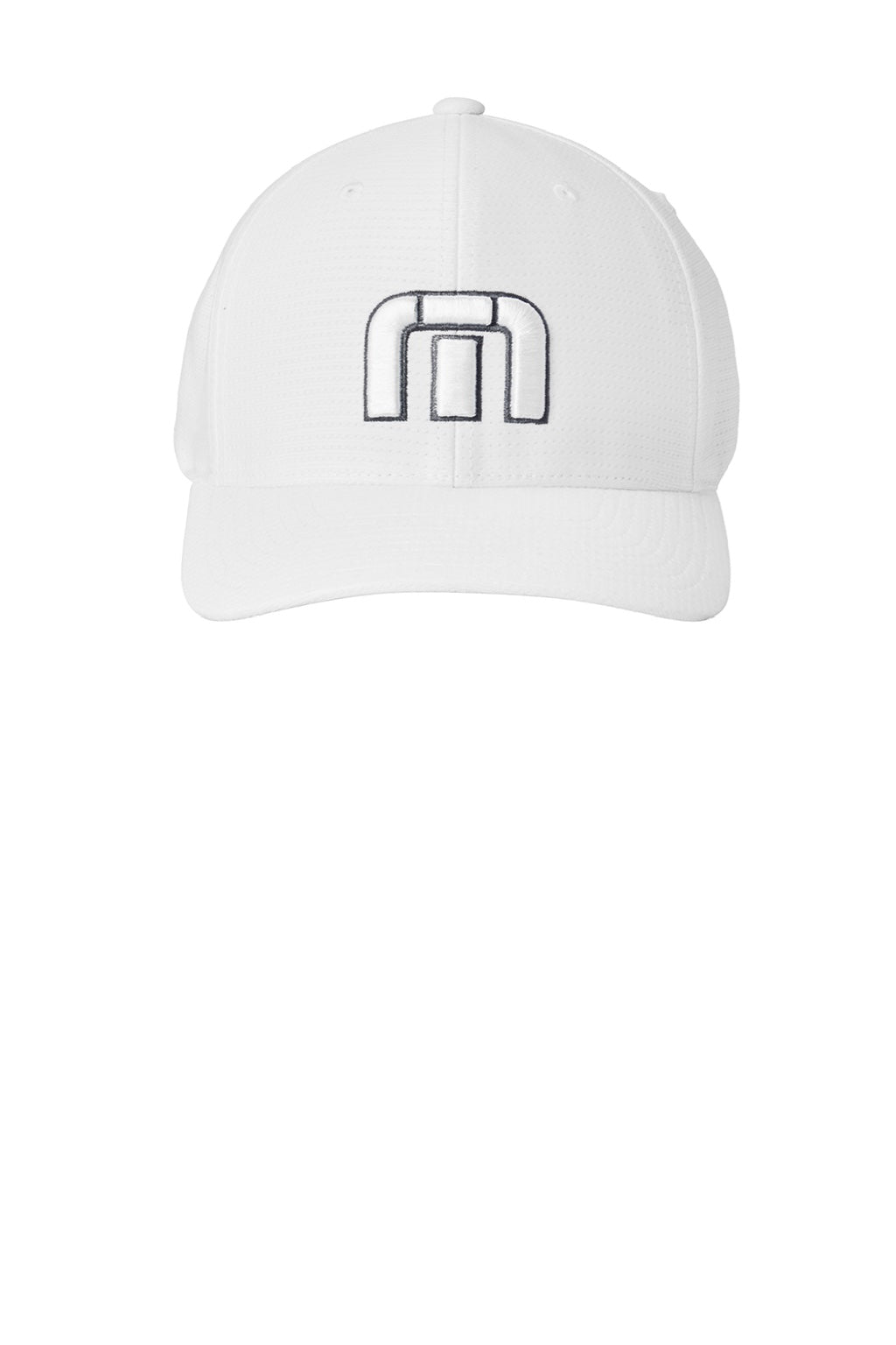 TravisMathew Hats TM1MZ335 Mens Front Icon Snapback Hat White Flat Front