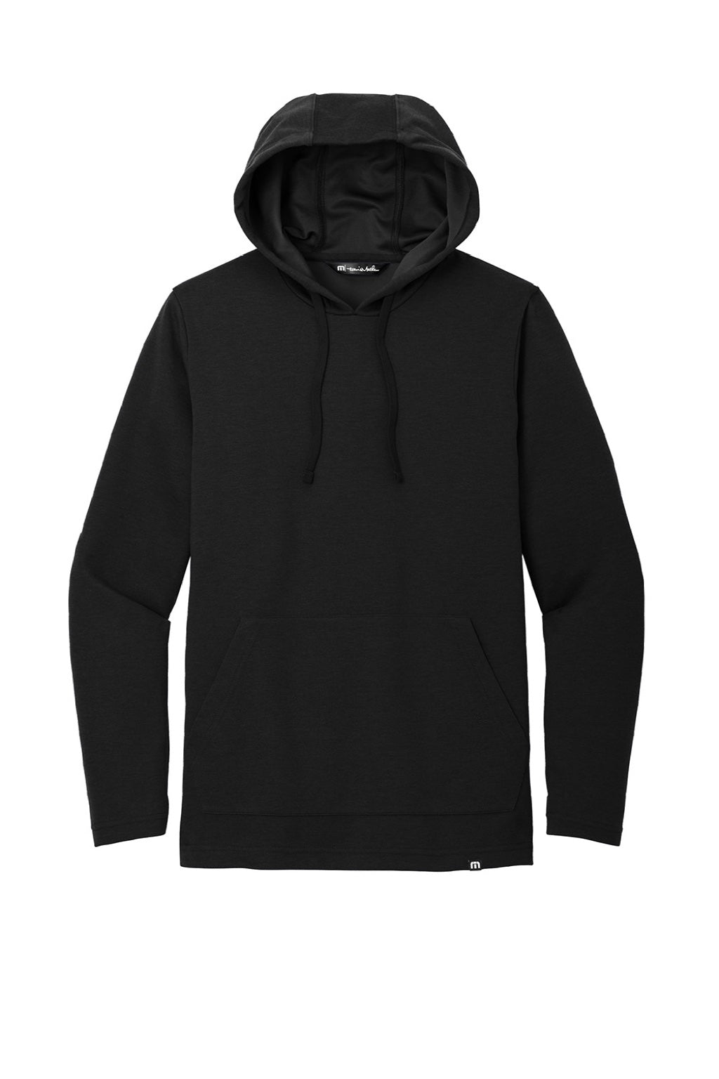 TravisMathew TM1MZ337 Mens Coveside Wrinkle Resistant Hooded Sweatshirt Hoodie w/ Pouch Pocket Black Flat Front