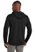 TravisMathew TM1MZ337 Mens Coveside Wrinkle Resistant Hooded Sweatshirt Hoodie w/ Pouch Pocket Black Model Back