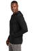 TravisMathew TM1MZ337 Mens Coveside Wrinkle Resistant Hooded Sweatshirt Hoodie w/ Pouch Pocket Black Model Side