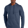 TravisMathew Mens Coveside Wrinkle Resistant Hooded Sweatshirt Hoodie w/ Pouch Pocket - Night Blue