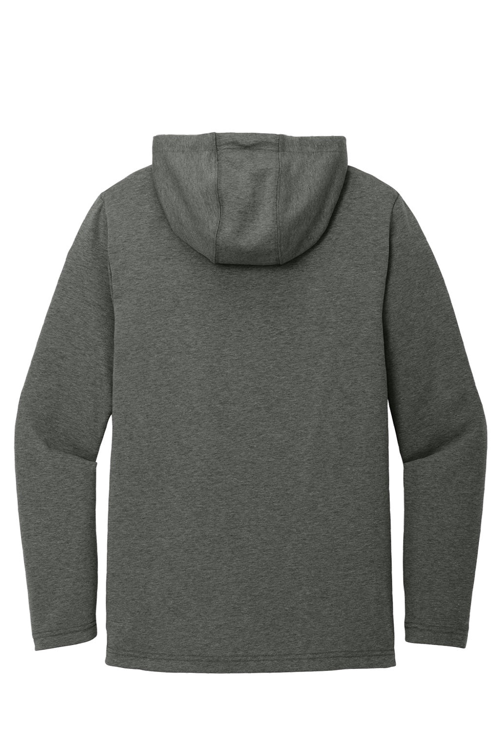 TravisMathew TM1MZ337 Mens Coveside Wrinkle Resistant Hooded Sweatshirt Hoodie w/ Pouch Pocket Heather Dark Grey Flat Back