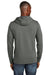 TravisMathew TM1MZ337 Mens Coveside Wrinkle Resistant Hooded Sweatshirt Hoodie w/ Pouch Pocket Heather Dark Grey Model Back