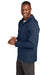 TravisMathew TM1MZ338 Mens Balboa Full Zip Hooded Jacket Heather Night Blue Model Side