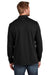 TravisMathew TM1MZ339 Mens Coveside Wrinkle Resistant 1/4 Zip Sweatshirt Black Model Back